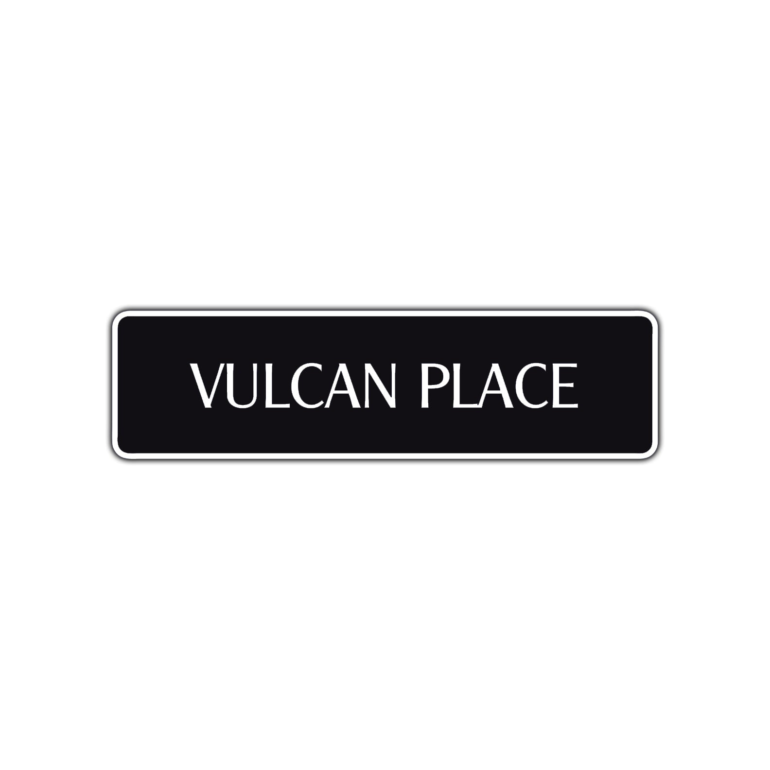 Vulcan Place Road Aluminum Metal Novelty Street Plate Sign Wall Gift Decor