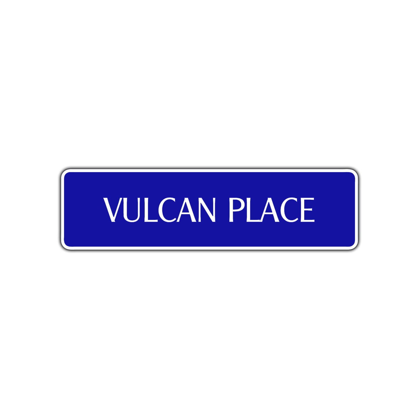 Vulcan Place Road Aluminum Metal Novelty Street Plate Sign Wall Gift Decor