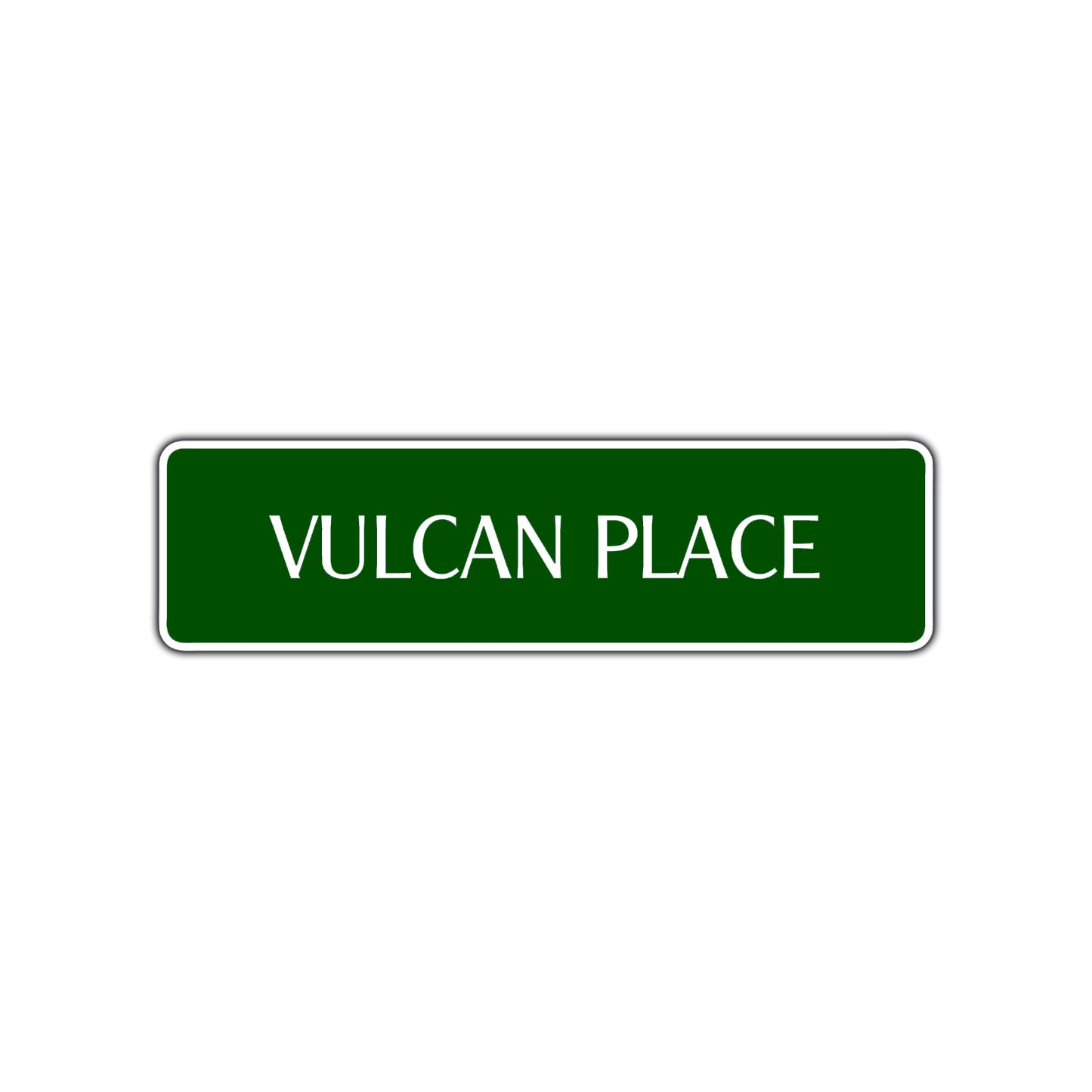 Vulcan Place Road Aluminum Metal Novelty Street Plate Sign Wall Gift Decor