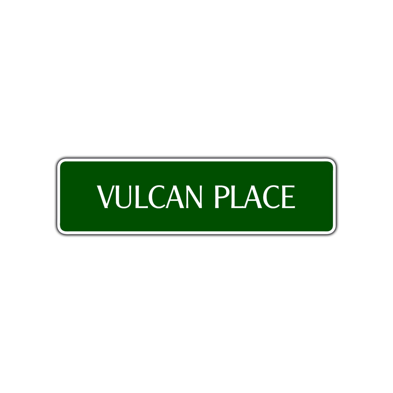 Vulcan Place Road Aluminum Metal Novelty Street Plate Sign Wall Gift Decor