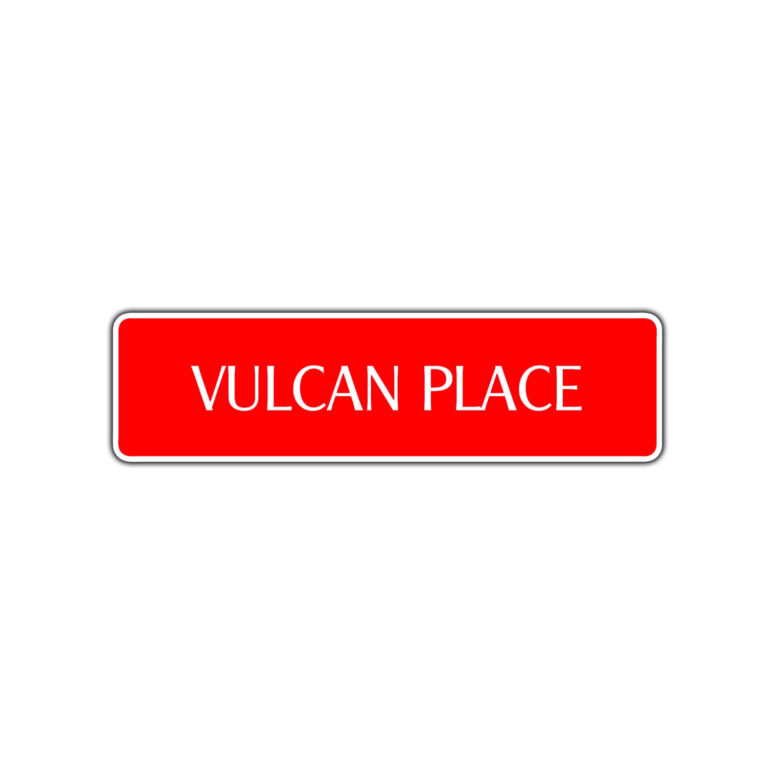 Vulcan Place Road Aluminum Metal Novelty Street Plate Sign Wall Gift Decor