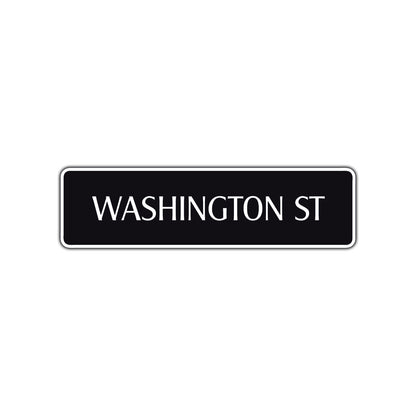 Washington St Road Aluminum Metal Novelty Street Plate Sign Wall Gift Decor