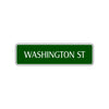 Washington St Road Aluminum Metal Novelty Street Plate Sign Wall Gift Decor