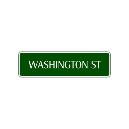 Washington St Road Aluminum Metal Novelty Street Plate Sign Wall Gift Decor
