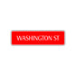 Washington St Road Aluminum Metal Novelty Street Plate Sign Wall Gift Decor