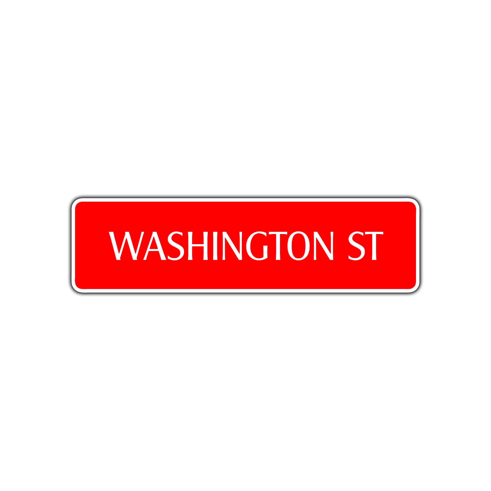 Washington St Road Aluminum Metal Novelty Street Plate Sign Wall Gift Decor