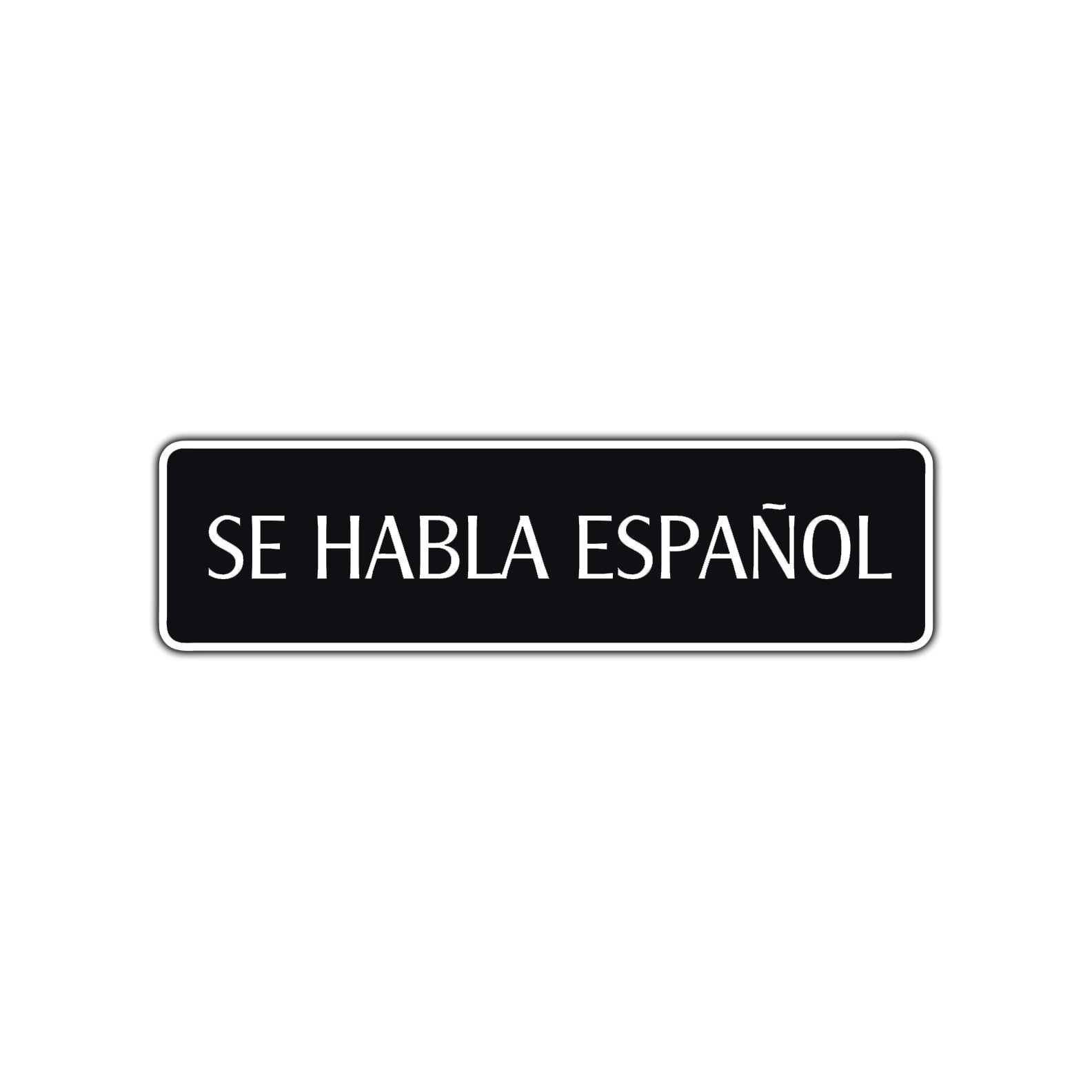 Se Habla Espanol Spanish Road Aluminum Metal Novelty Street Plate Sign Wall Gift Decor
