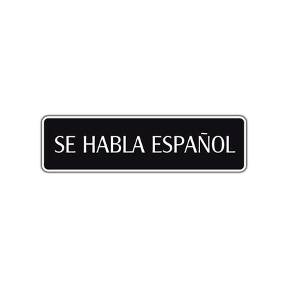Se Habla Espanol Spanish Road Aluminum Metal Novelty Street Plate Sign Wall Gift Decor