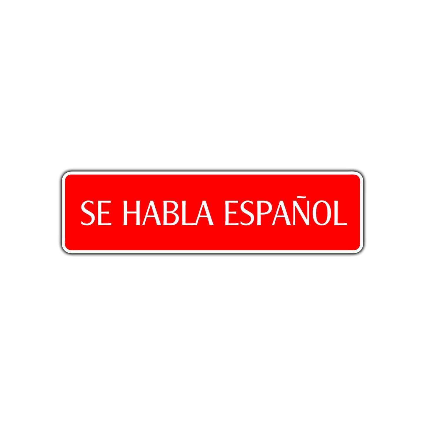 Se Habla Espanol Spanish Road Aluminum Metal Novelty Street Plate Sign Wall Gift Decor
