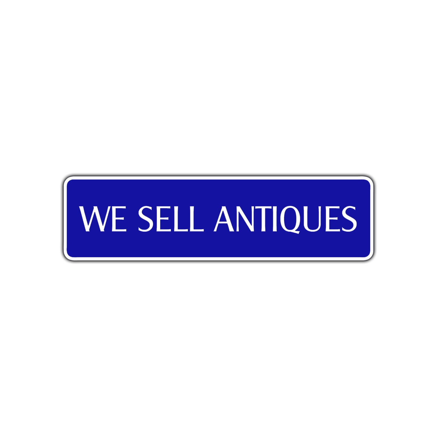 We Sell Antiques Road Aluminum Metal Novelty Street Plate Sign Wall Gift Decor