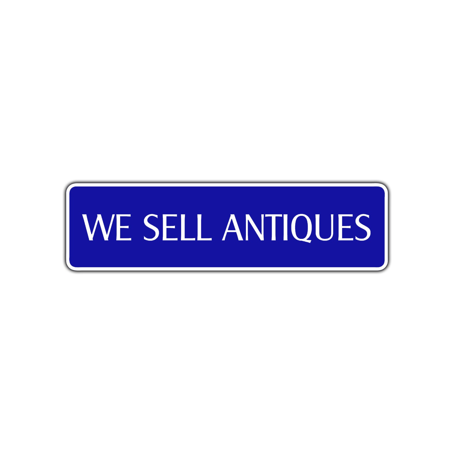 We Sell Antiques Road Aluminum Metal Novelty Street Plate Sign Wall Gift Decor