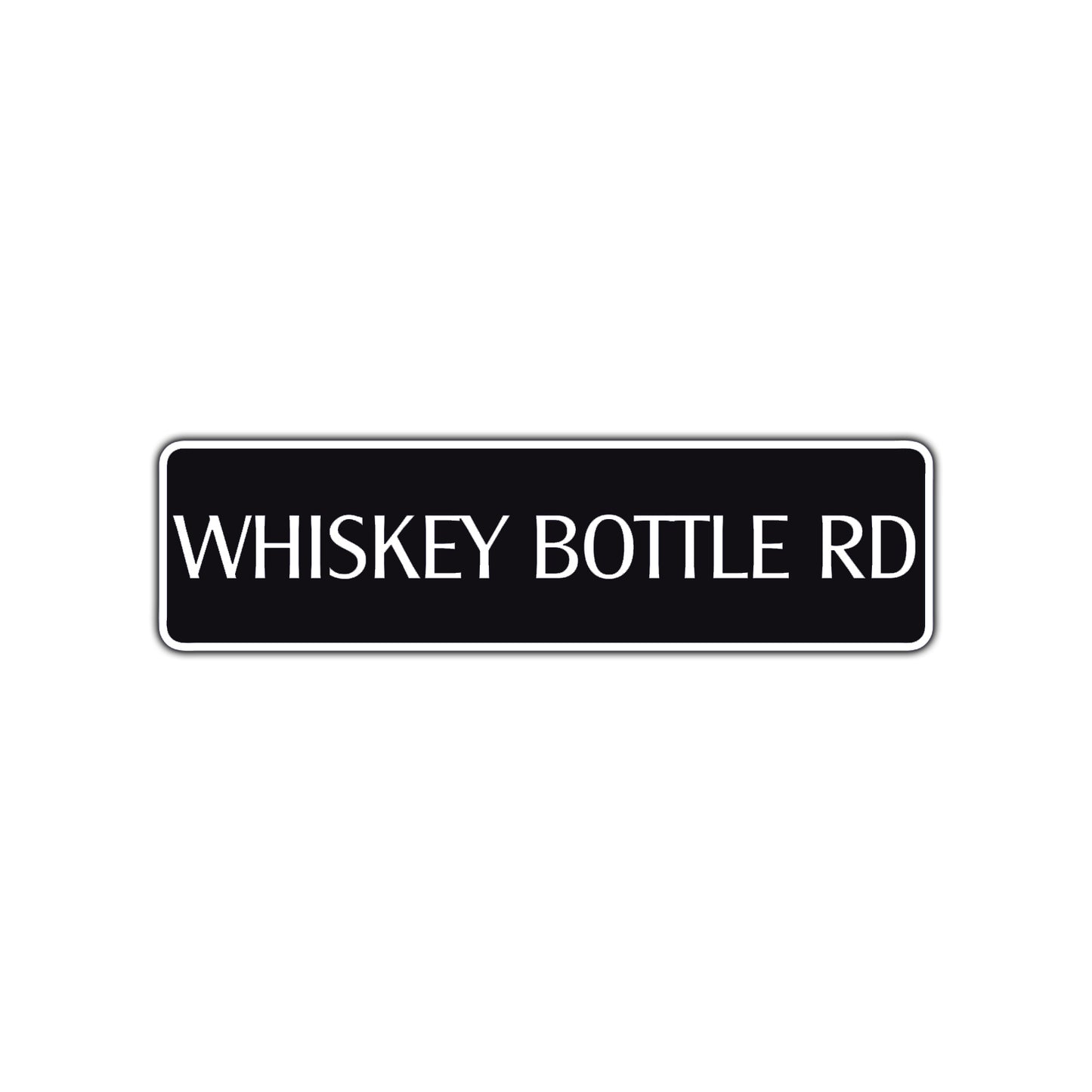 Whiskey Bottle Road Aluminum Metal Novelty Street Plate Sign Wall Gift Decor