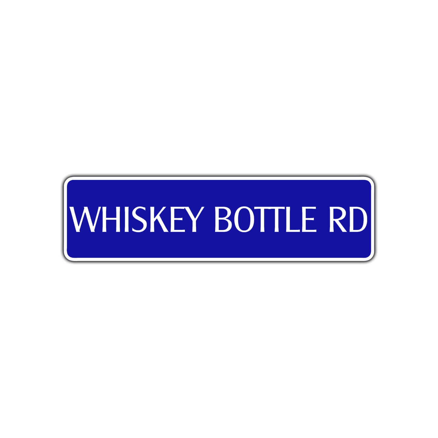 Whiskey Bottle Road Aluminum Metal Novelty Street Plate Sign Wall Gift Decor