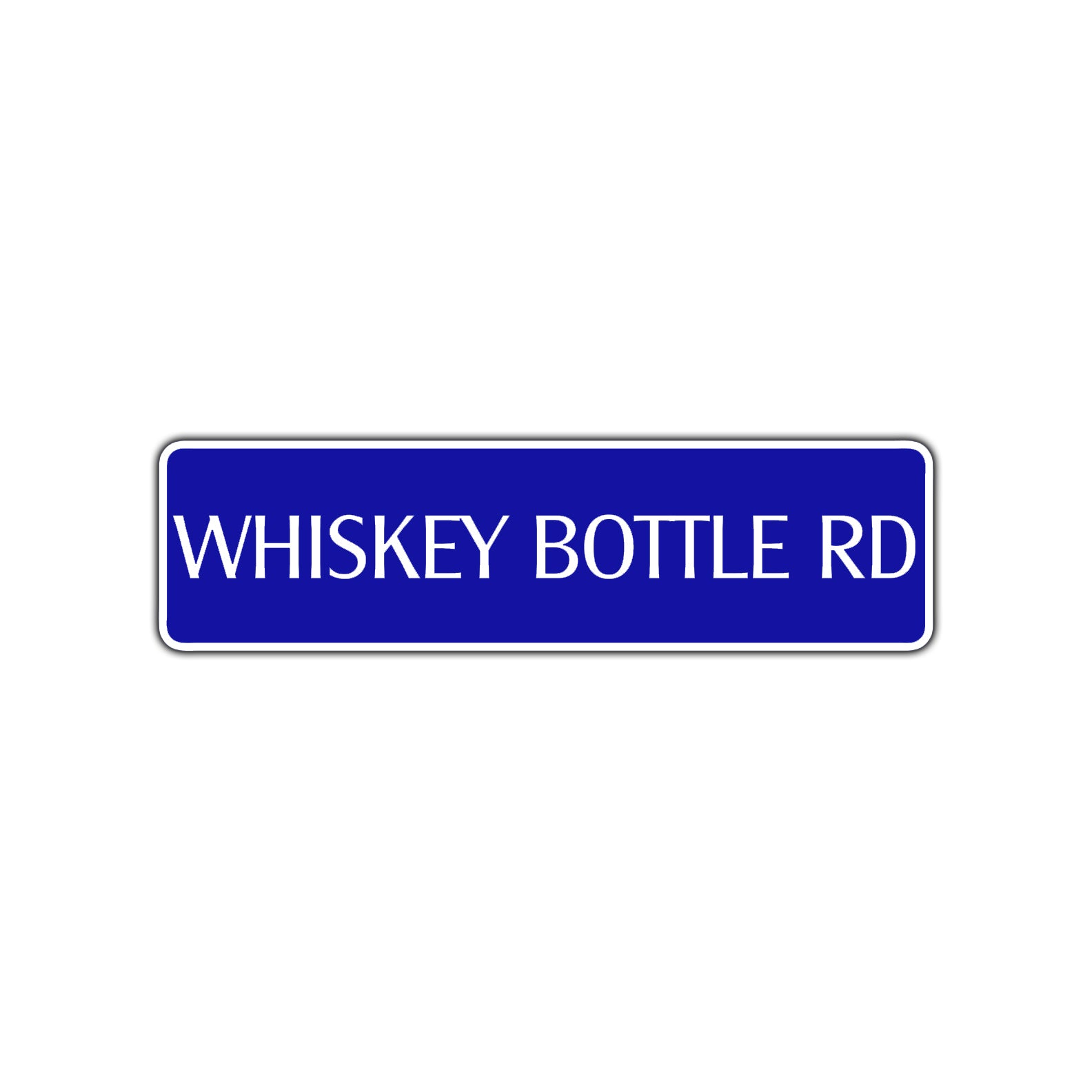 Whiskey Bottle Road Aluminum Metal Novelty Street Plate Sign Wall Gift Decor