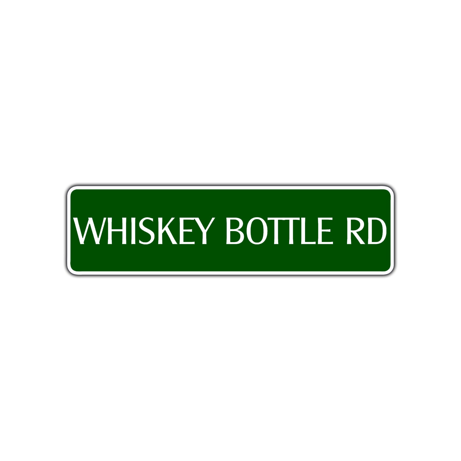 Whiskey Bottle Road Aluminum Metal Novelty Street Plate Sign Wall Gift Decor