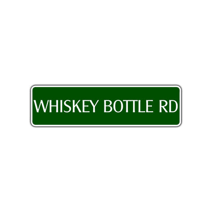 Whiskey Bottle Road Aluminum Metal Novelty Street Plate Sign Wall Gift Decor