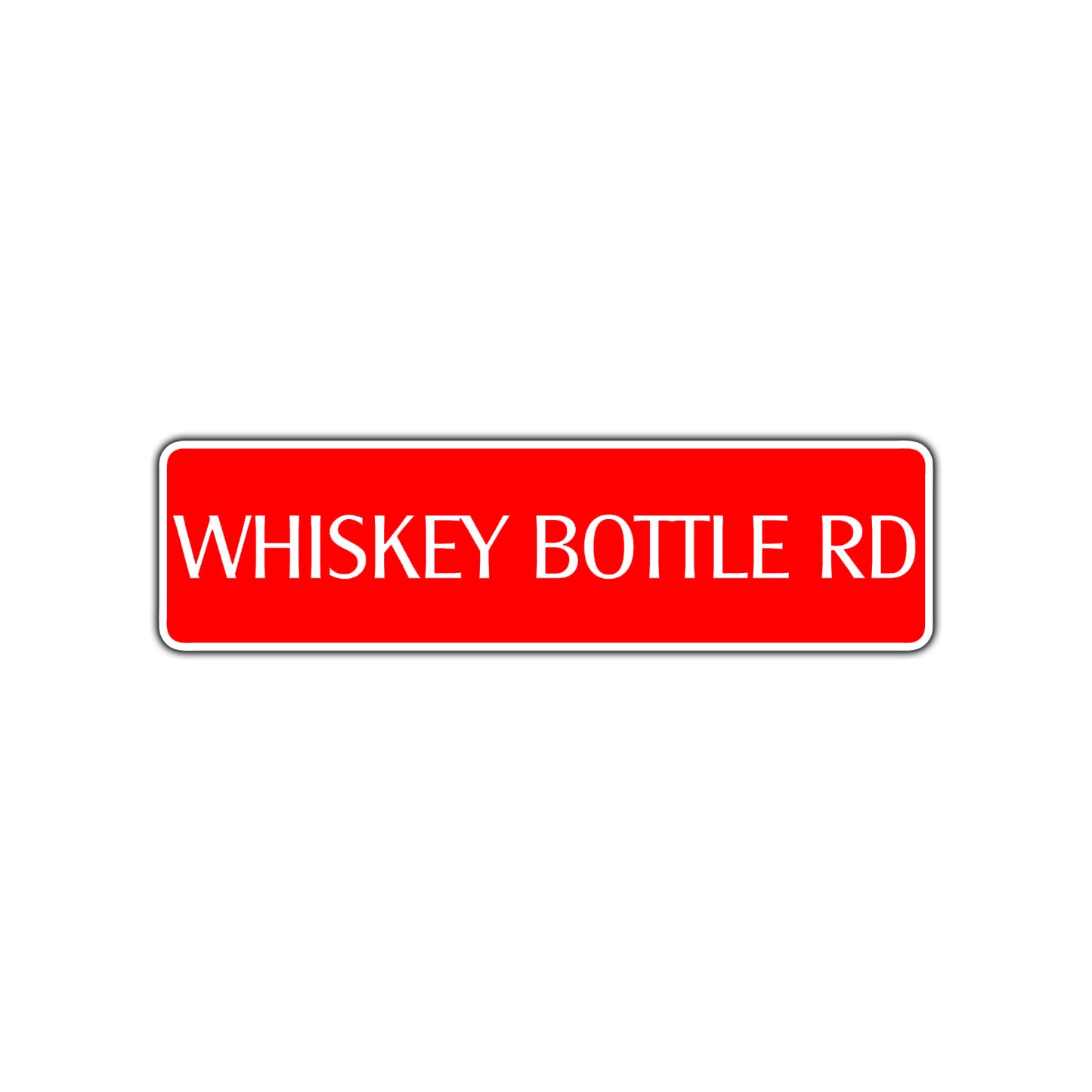 Whiskey Bottle Road Aluminum Metal Novelty Street Plate Sign Wall Gift Decor
