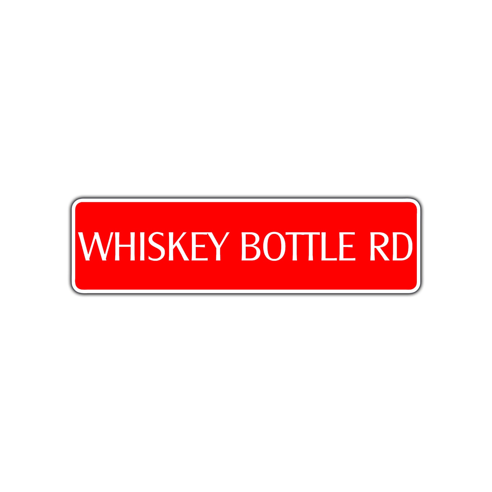 Whiskey Bottle Road Aluminum Metal Novelty Street Plate Sign Wall Gift Decor