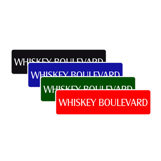 Whiskey Boulevard Road Aluminum Metal Novelty Street Plate Sign Wall Gift Decor