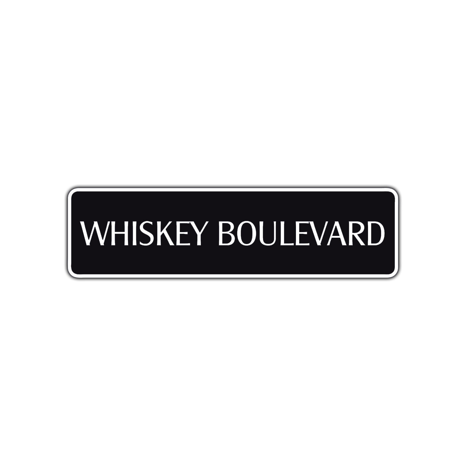 Whiskey Boulevard Road Aluminum Metal Novelty Street Plate Sign Wall Gift Decor