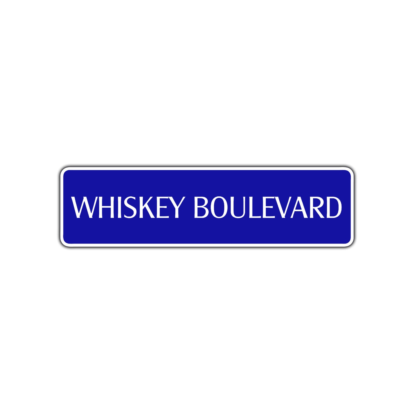 Whiskey Boulevard Road Aluminum Metal Novelty Street Plate Sign Wall Gift Decor