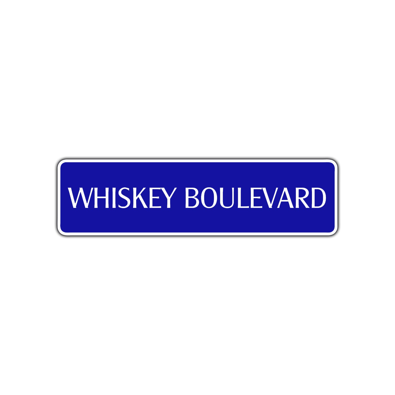 Whiskey Boulevard Road Aluminum Metal Novelty Street Plate Sign Wall Gift Decor