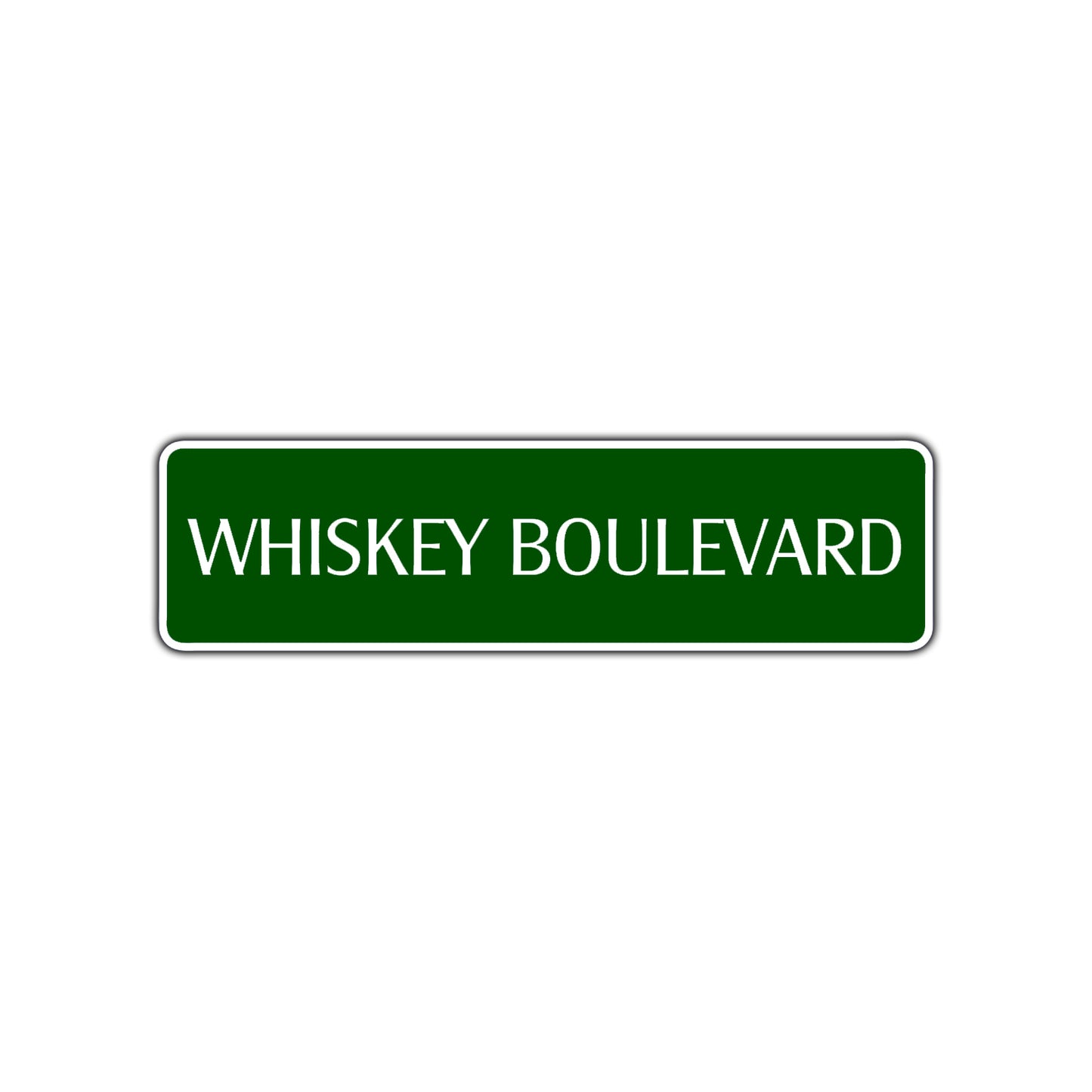 Whiskey Boulevard Road Aluminum Metal Novelty Street Plate Sign Wall Gift Decor