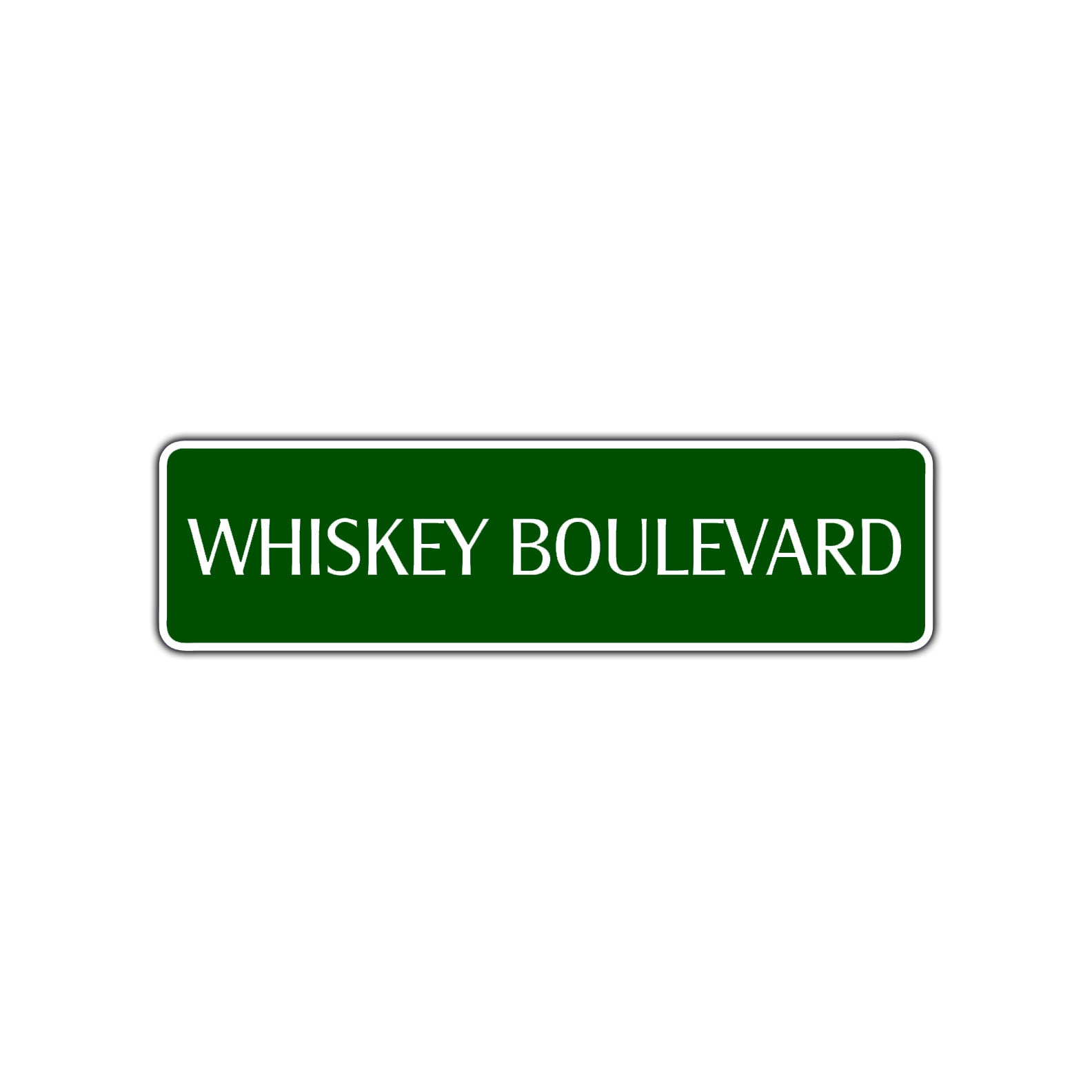 Whiskey Boulevard Road Aluminum Metal Novelty Street Plate Sign Wall Gift Decor
