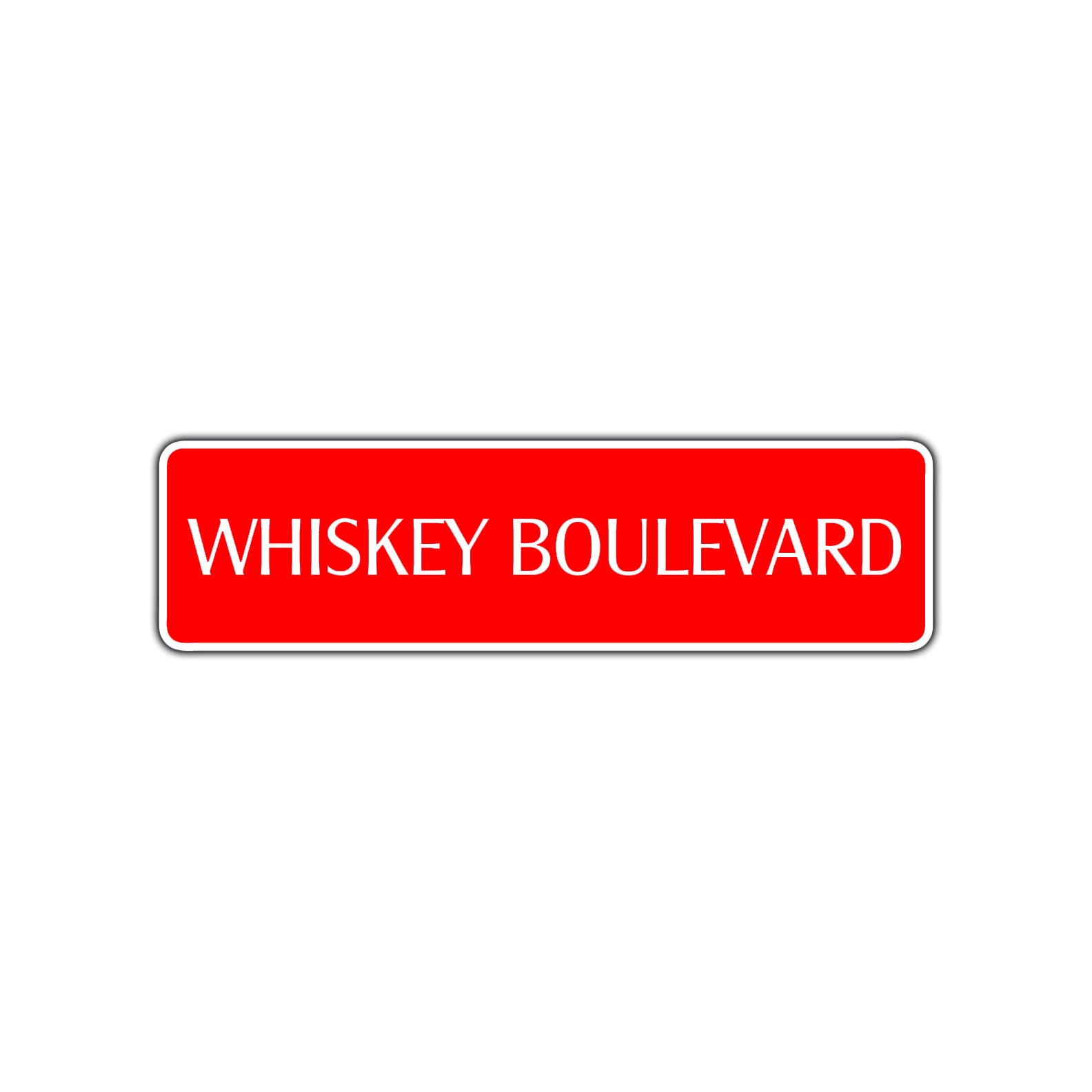 Whiskey Boulevard Road Aluminum Metal Novelty Street Plate Sign Wall Gift Decor