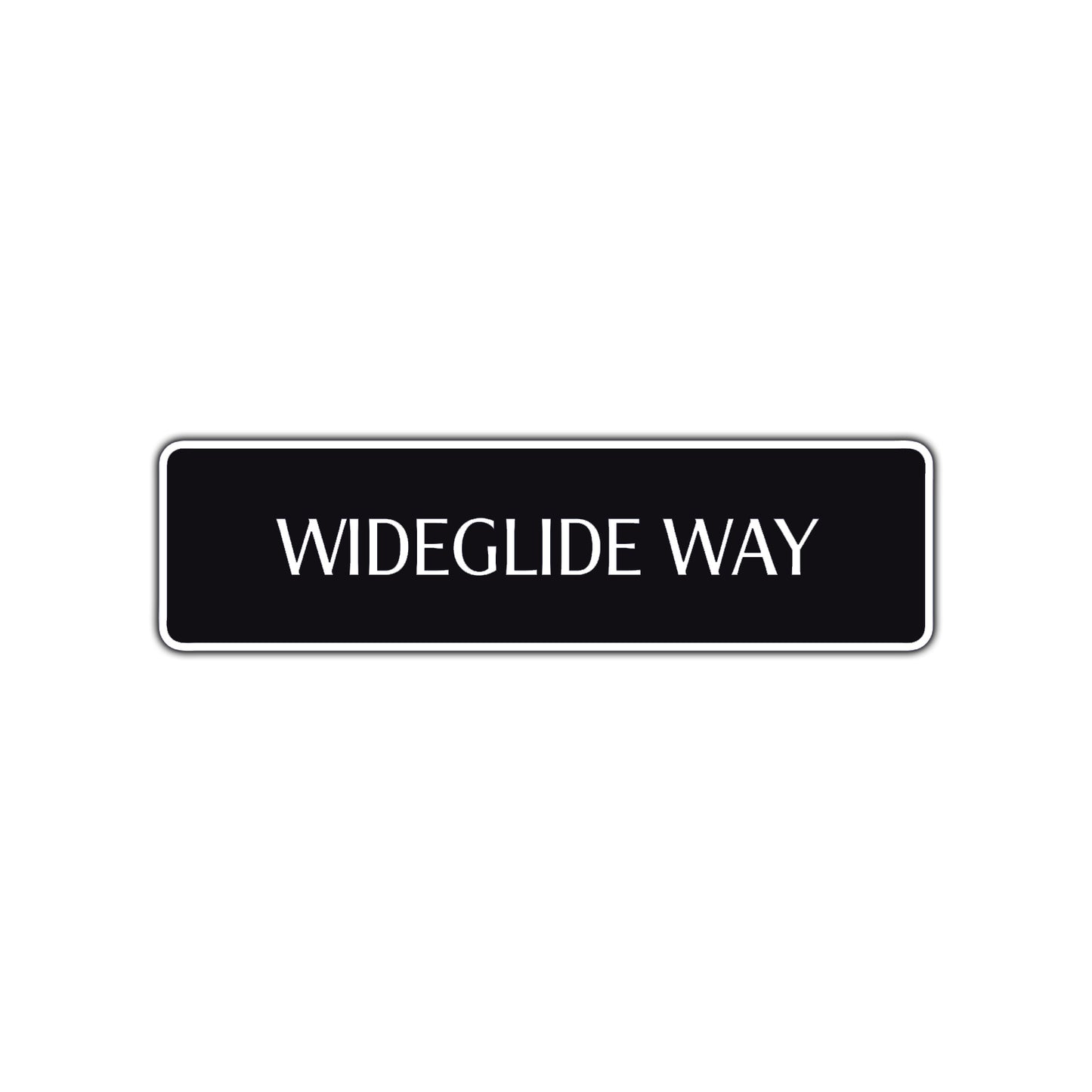 Wideglide Way Harley Road Aluminum Metal Novelty Street Plate Sign Wall Gift Decor