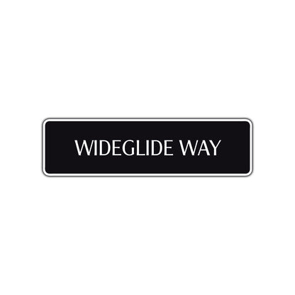 Wideglide Way Harley Road Aluminum Metal Novelty Street Plate Sign Wall Gift Decor