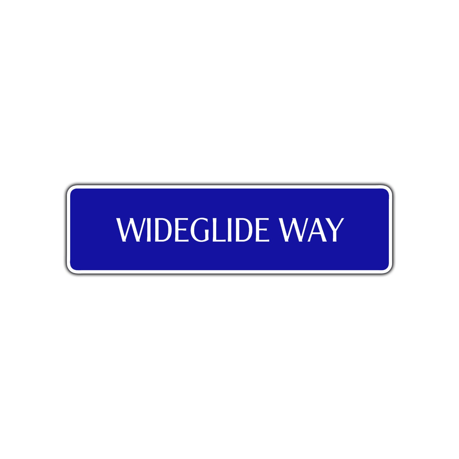 Wideglide Way Harley Road Aluminum Metal Novelty Street Plate Sign Wall Gift Decor