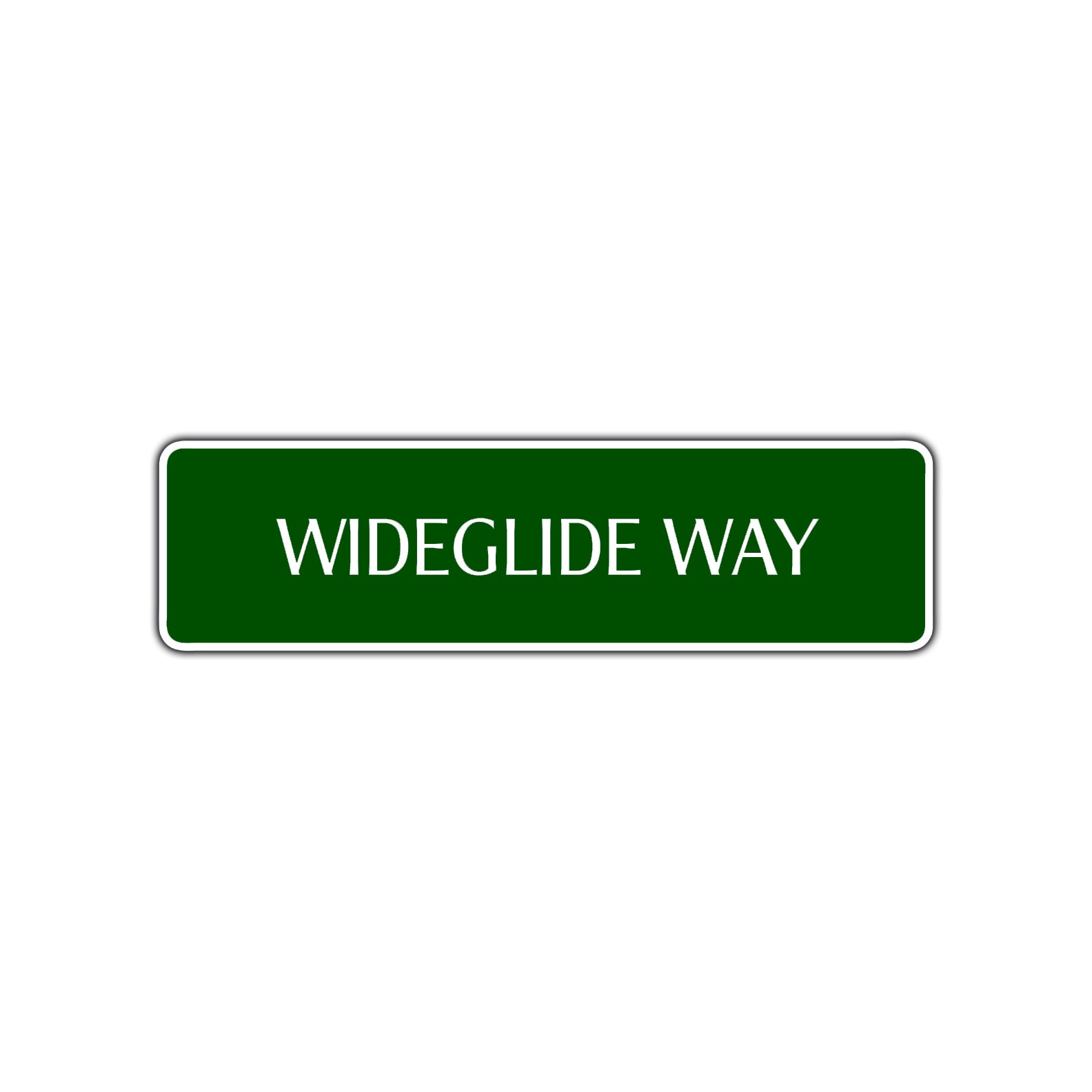 Wideglide Way Harley Road Aluminum Metal Novelty Street Plate Sign Wall Gift Decor