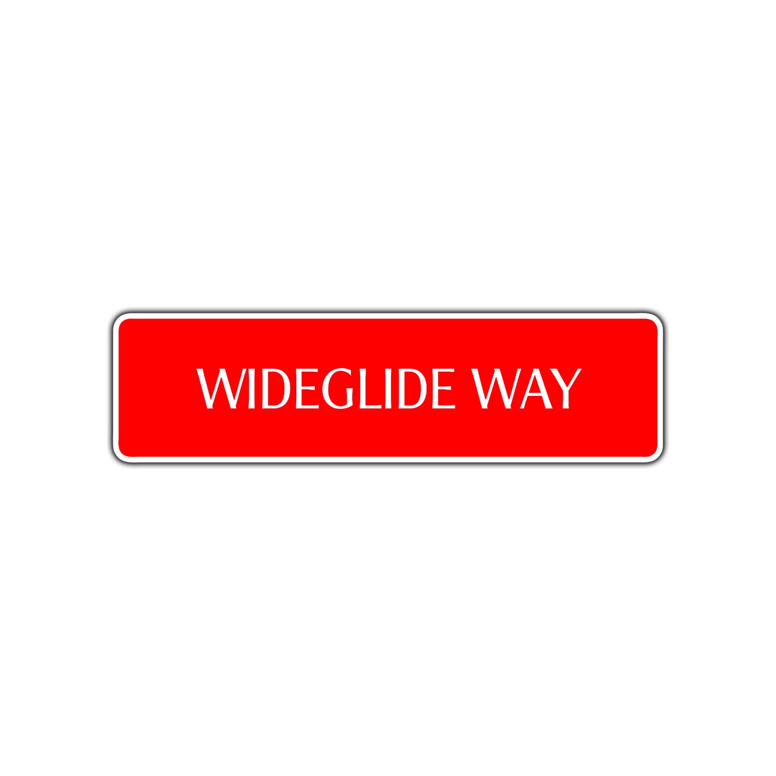 Wideglide Way Harley Road Aluminum Metal Novelty Street Plate Sign Wall Gift Decor