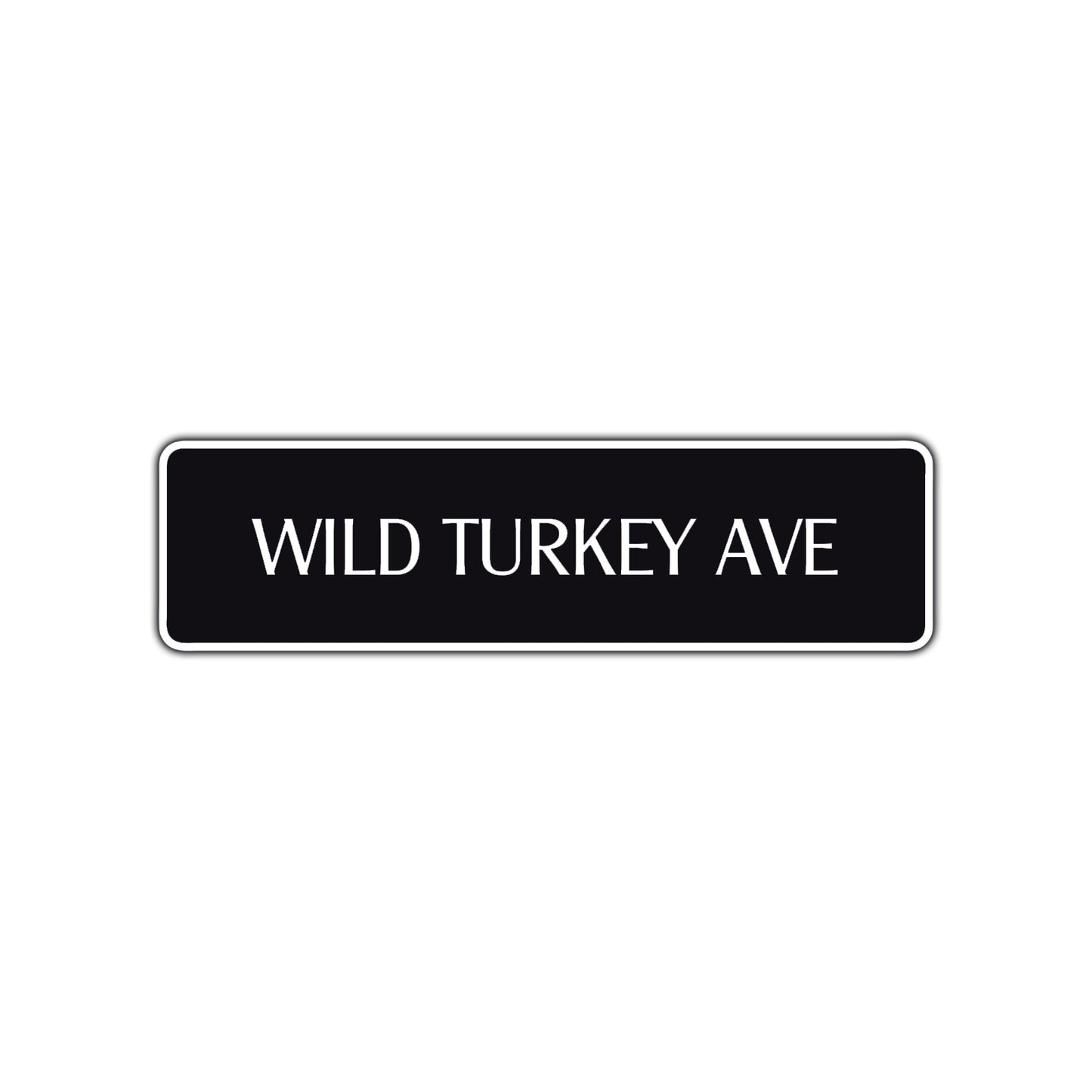 Wild Turkey Avenue Road Aluminum Metal Novelty Street Plate Sign Wall Gift Decor