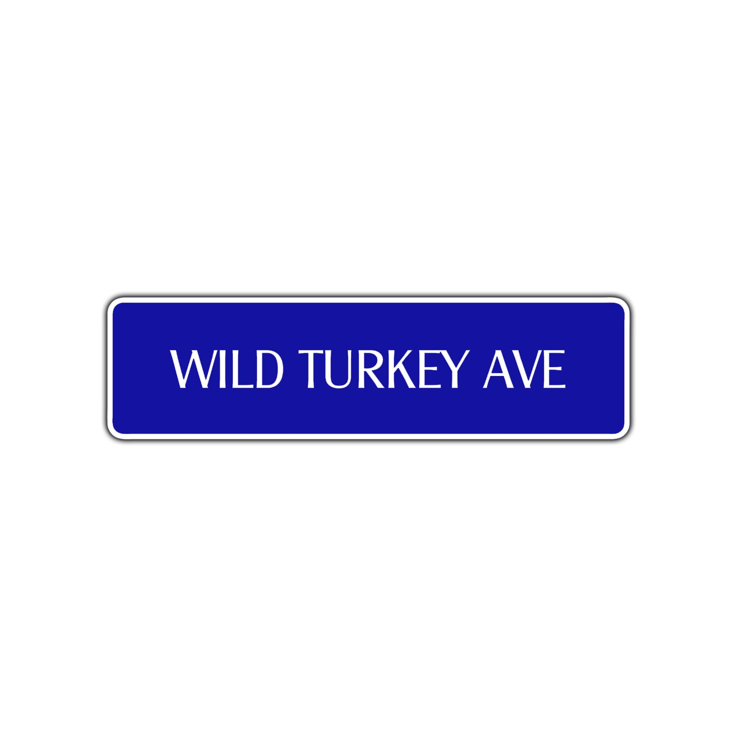 Wild Turkey Avenue Road Aluminum Metal Novelty Street Plate Sign Wall Gift Decor