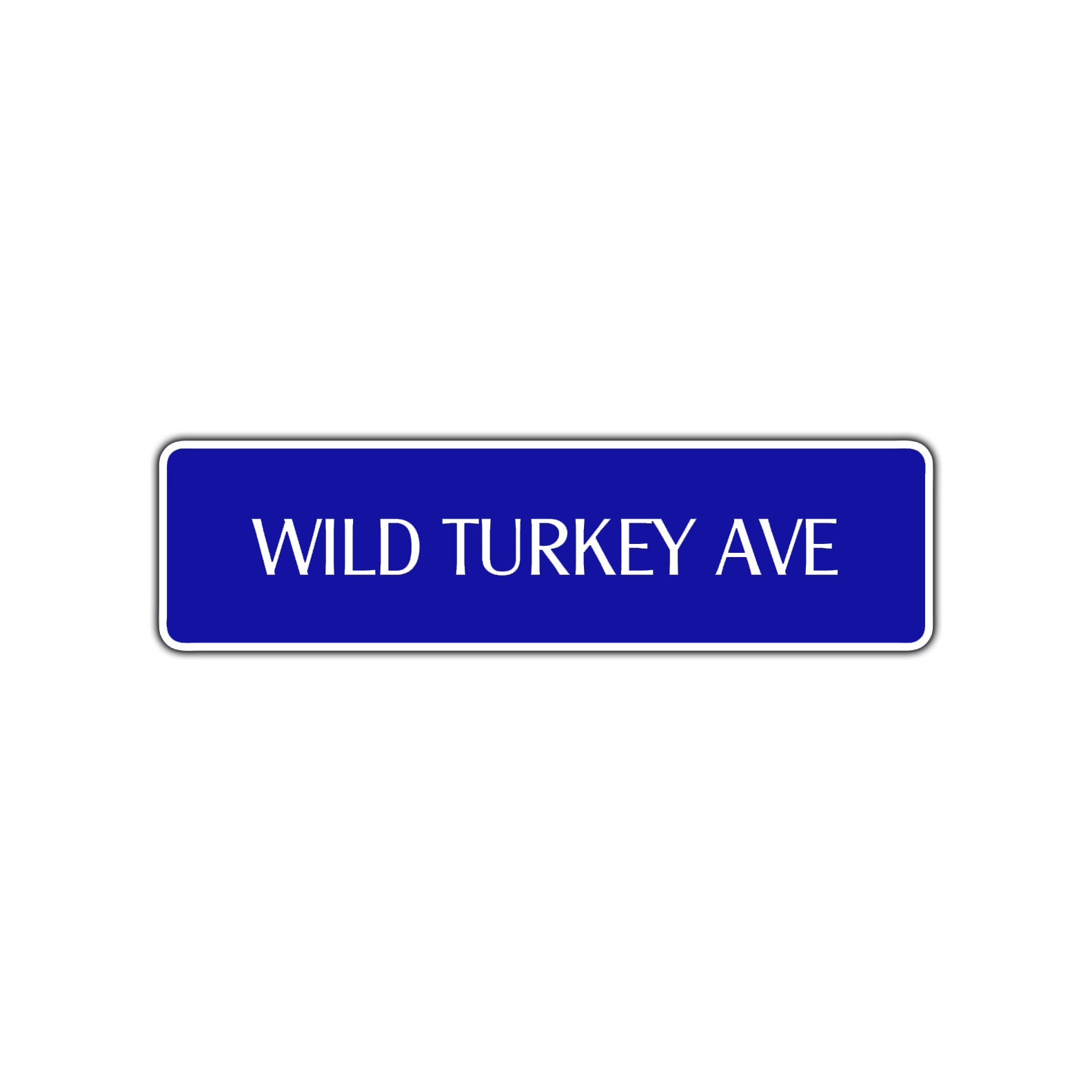 Wild Turkey Avenue Road Aluminum Metal Novelty Street Plate Sign Wall Gift Decor