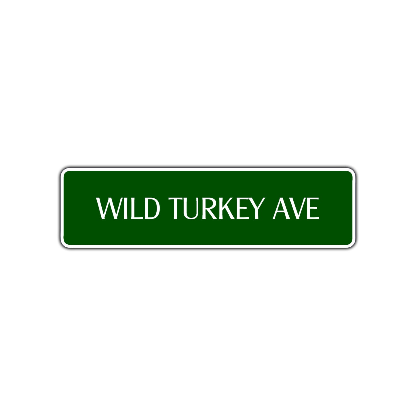 Wild Turkey Avenue Road Aluminum Metal Novelty Street Plate Sign Wall Gift Decor