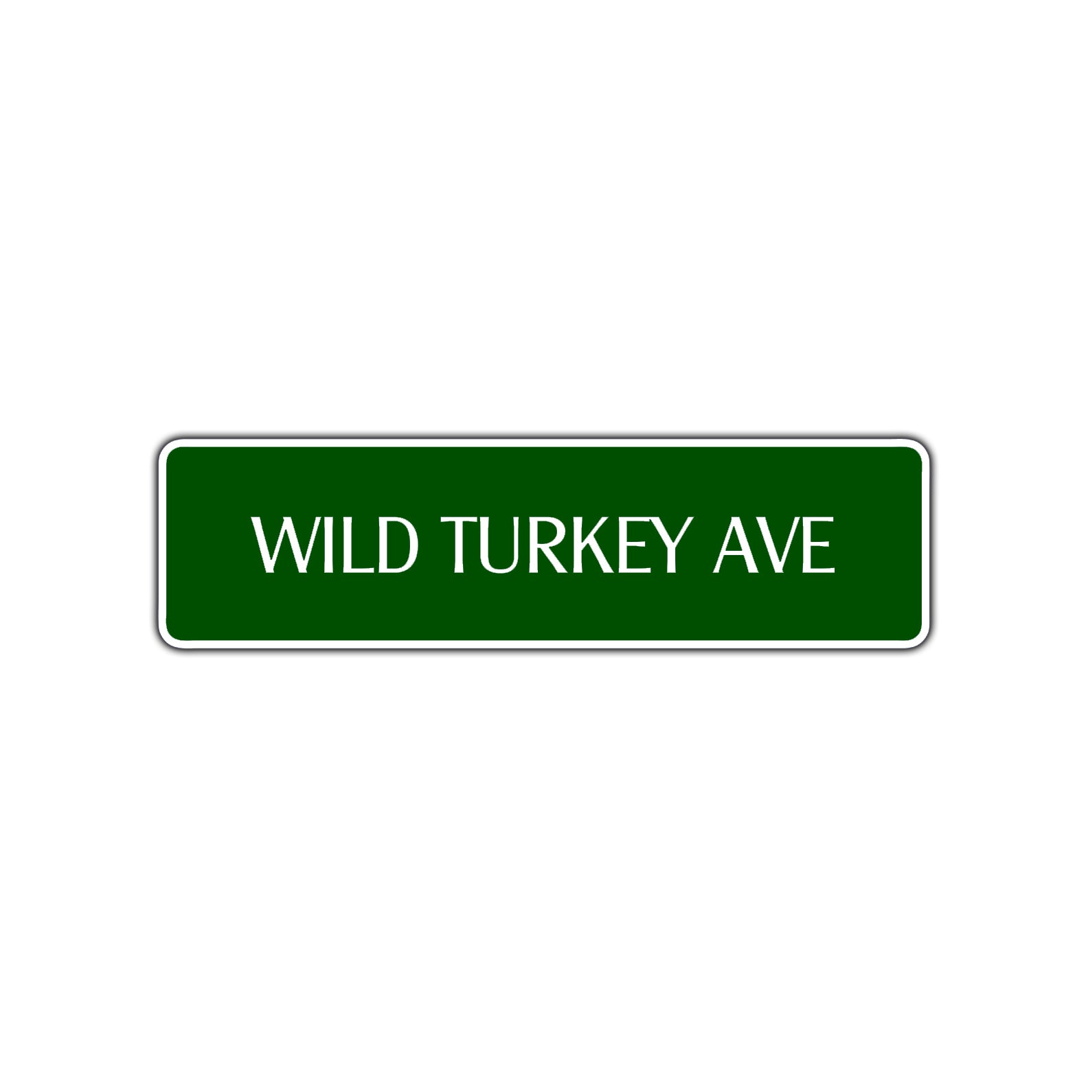 Wild Turkey Avenue Road Aluminum Metal Novelty Street Plate Sign Wall Gift Decor
