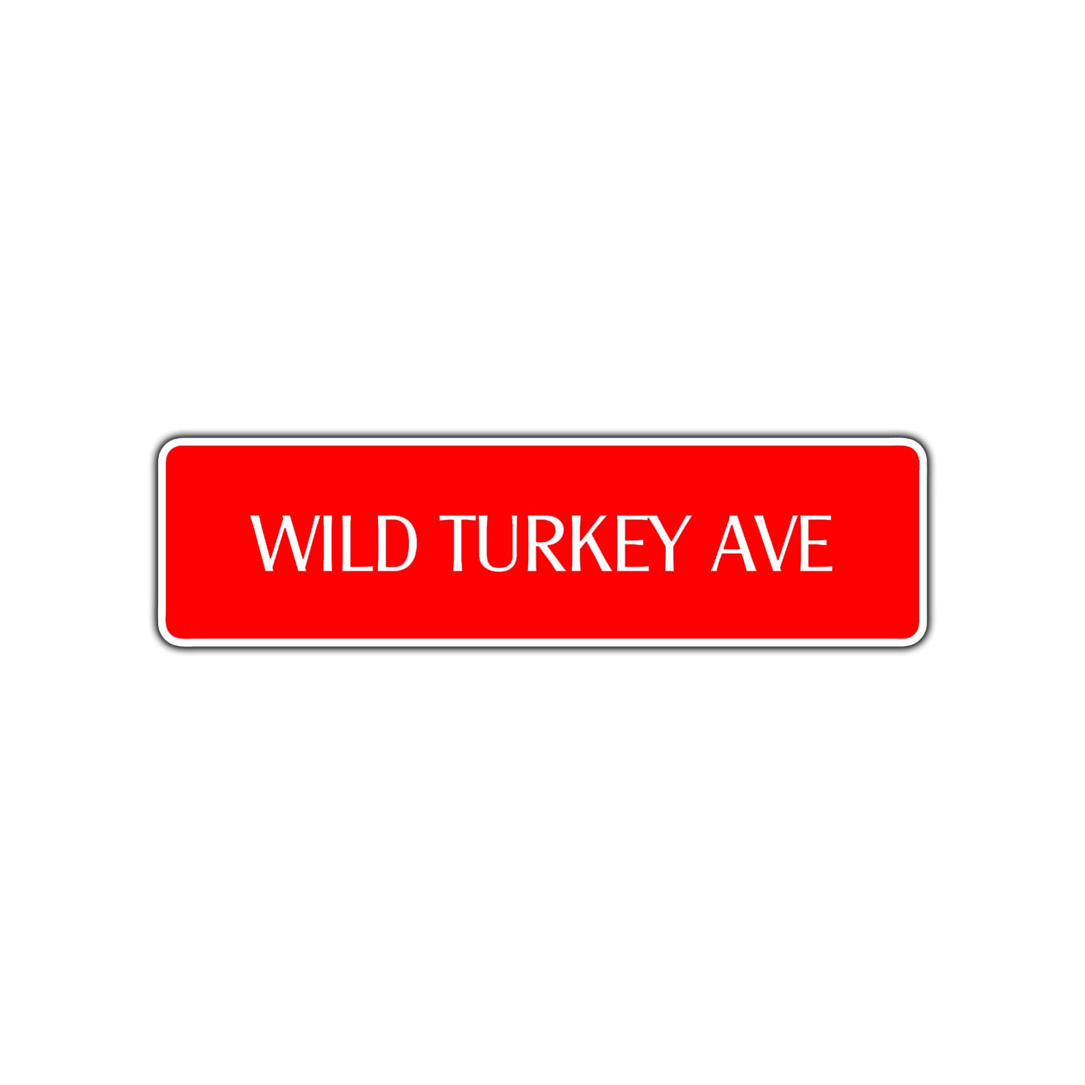 Wild Turkey Avenue Road Aluminum Metal Novelty Street Plate Sign Wall Gift Decor