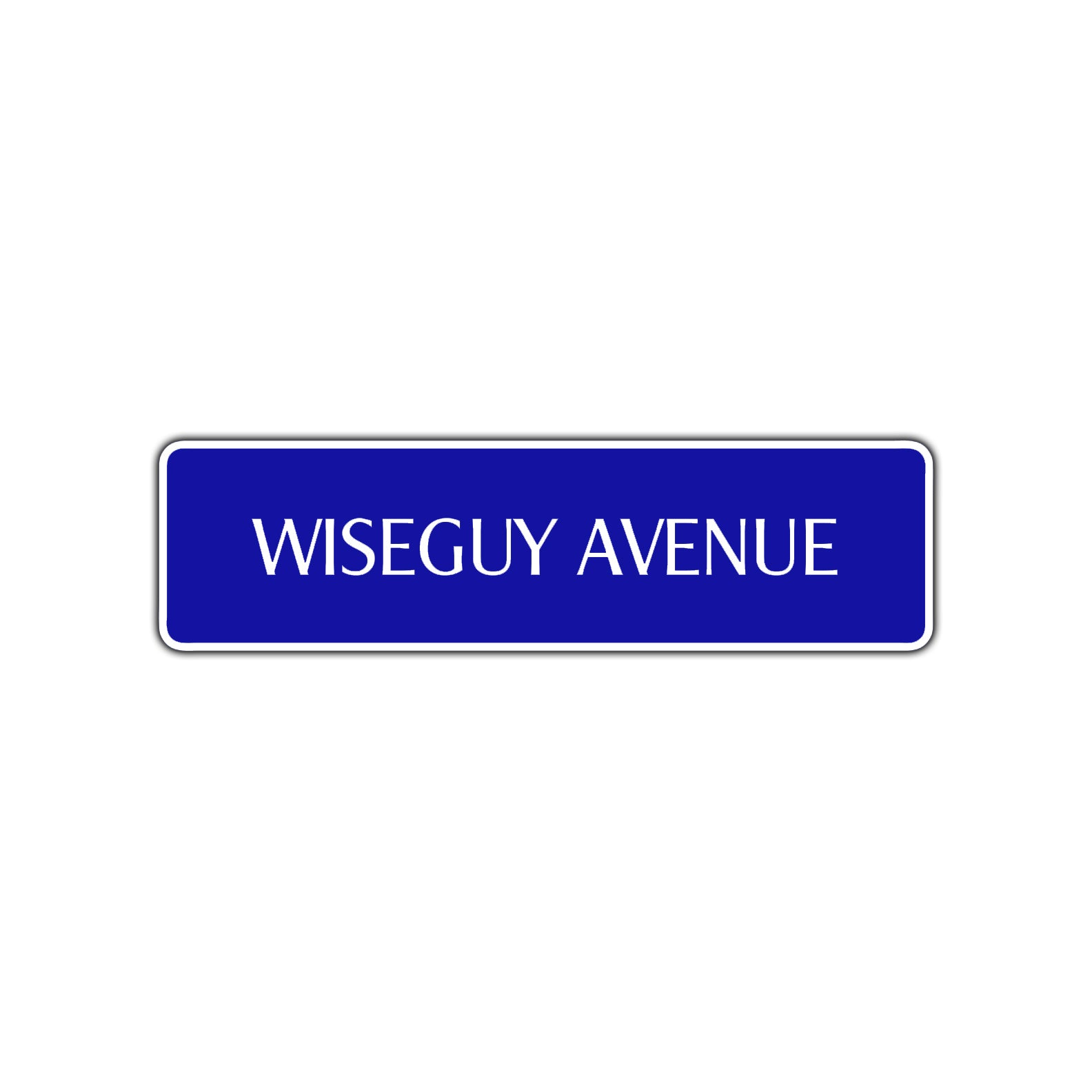 Wiseguy Road Aluminum Metal Novelty Street Plate Sign Wall Gift Decor