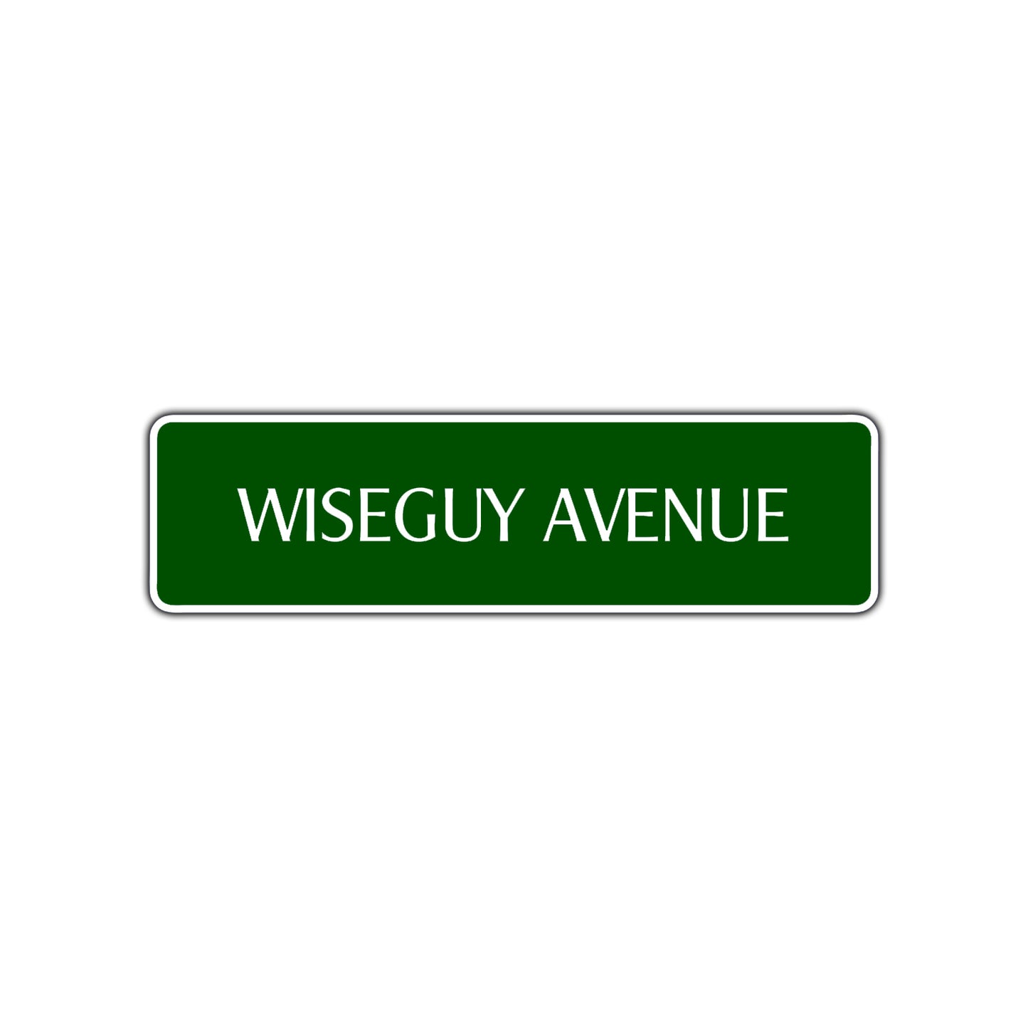 Wiseguy Road Aluminum Metal Novelty Street Plate Sign Wall Gift Decor