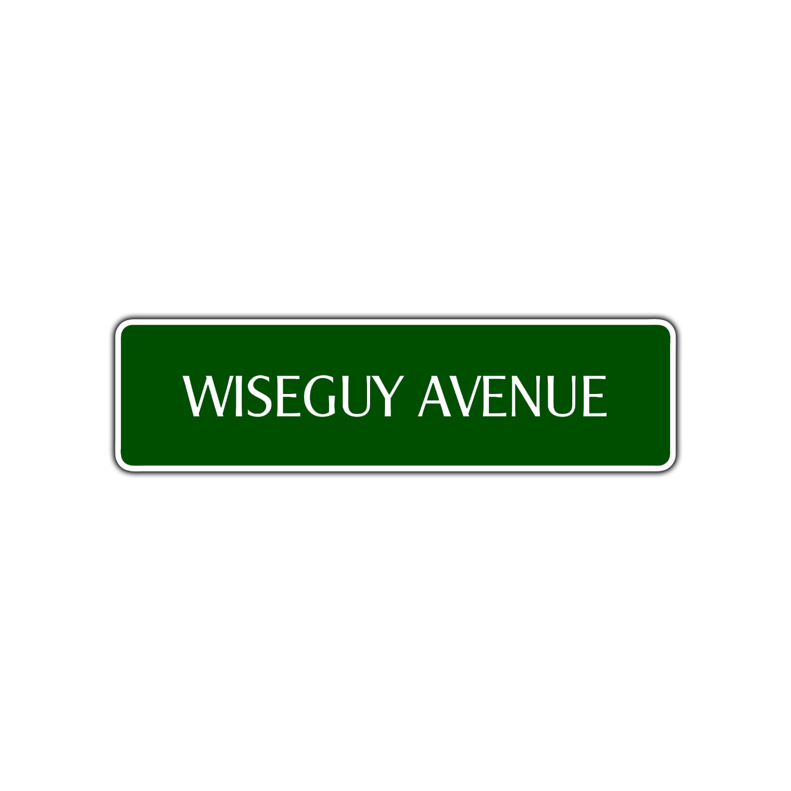 Wiseguy Road Aluminum Metal Novelty Street Plate Sign Wall Gift Decor