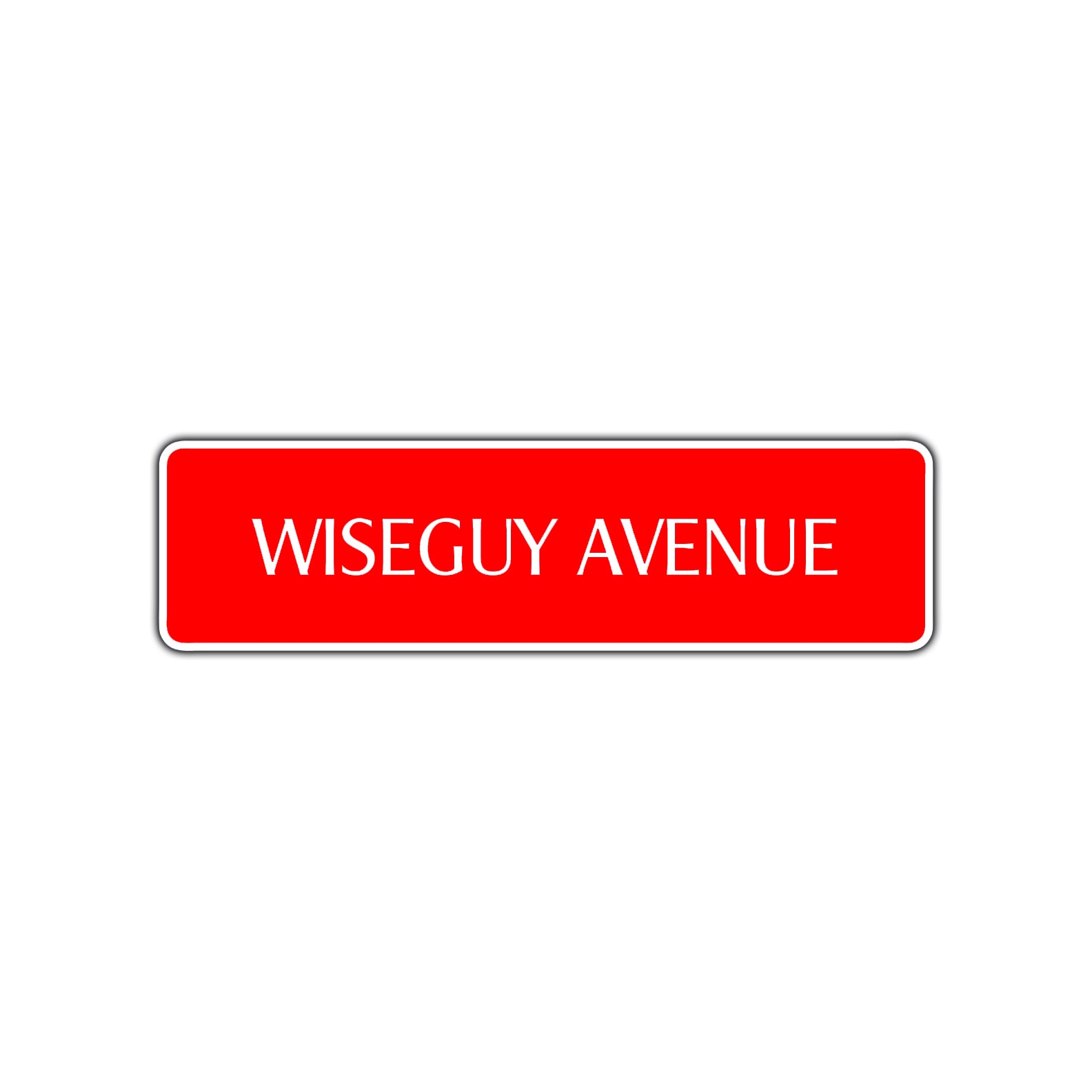 Wiseguy Road Aluminum Metal Novelty Street Plate Sign Wall Gift Decor