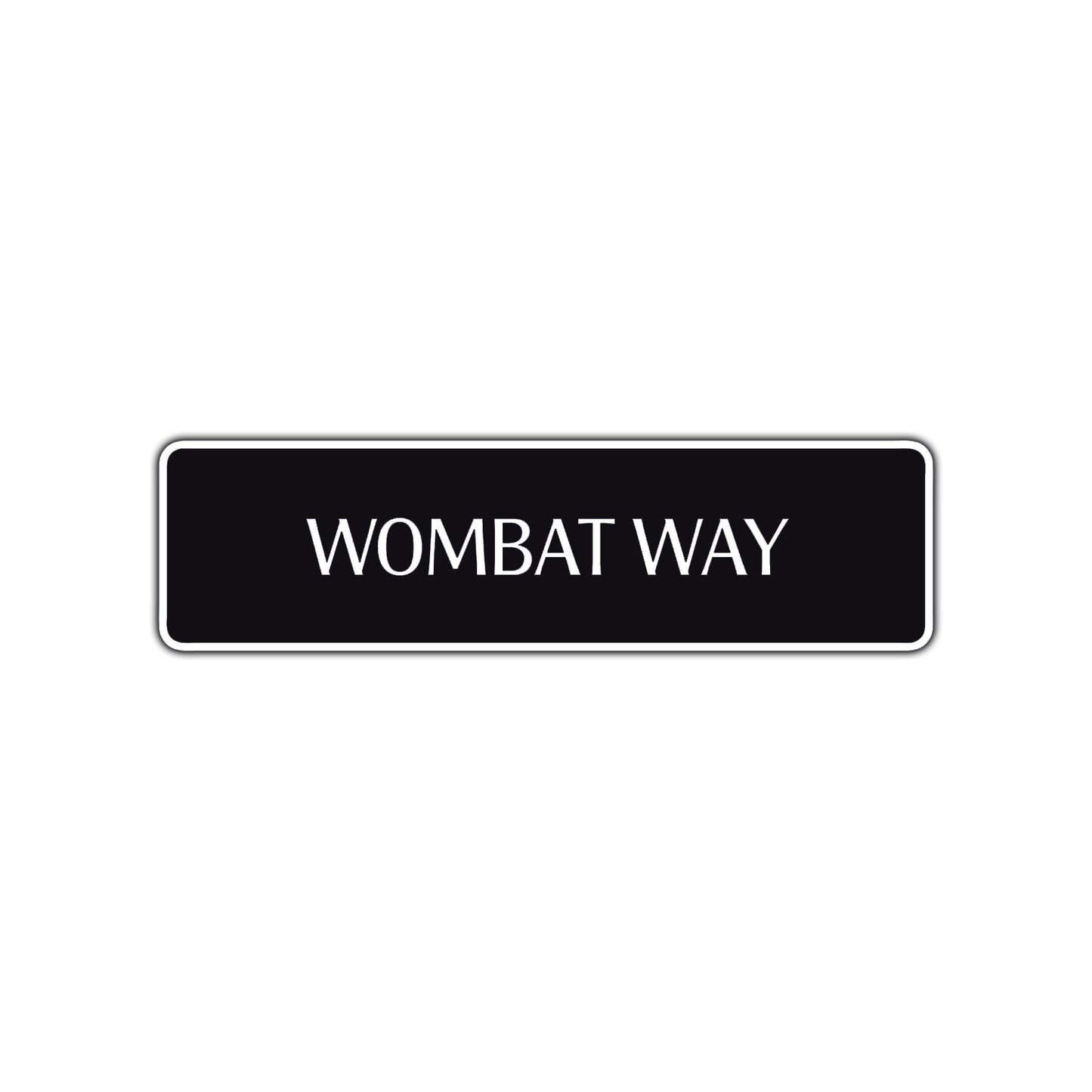 Wombat Way Road Aluminum Metal Novelty Street Plate Sign Wall Gift Decor