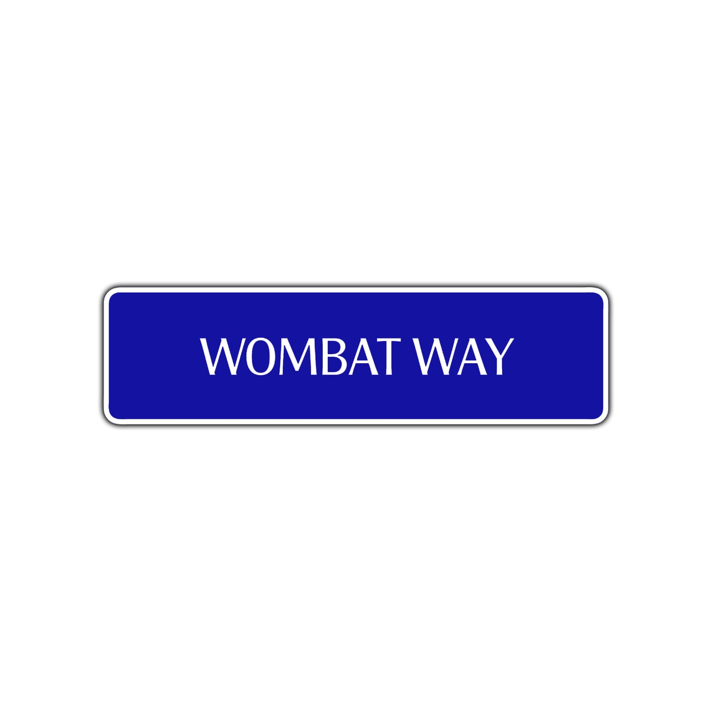 Wombat Way Road Aluminum Metal Novelty Street Plate Sign Wall Gift Decor