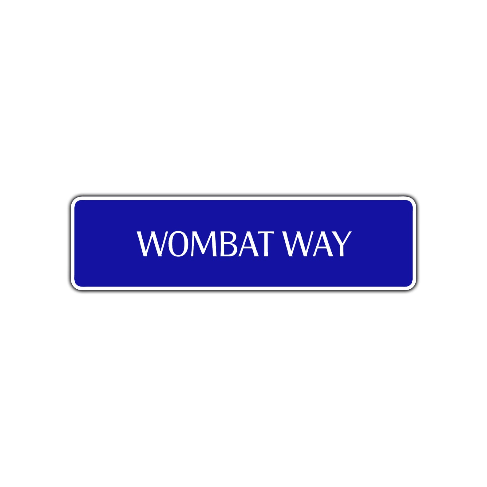 Wombat Way Road Aluminum Metal Novelty Street Plate Sign Wall Gift Decor
