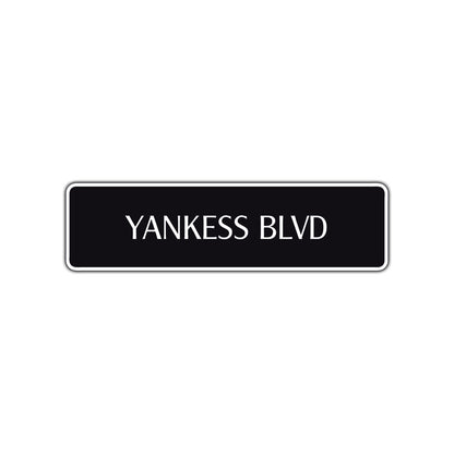 Yankees Boulevard New York Road Aluminum Metal Novelty Street Plate Sign Wall Gift Decor