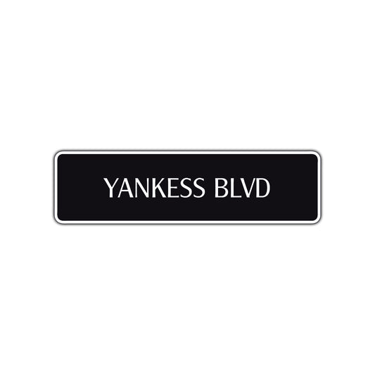 Yankees Boulevard New York Road Aluminum Metal Novelty Street Plate Sign Wall Gift Decor