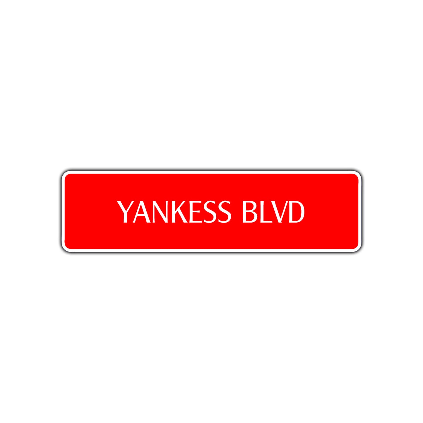 Yankees Boulevard New York Road Aluminum Metal Novelty Street Plate Sign Wall Gift Decor